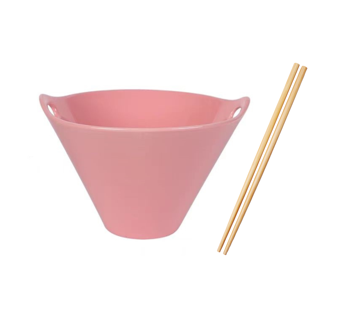 4-Piece 7-Inch Solid Glaze Bowl Set with Chopsticks