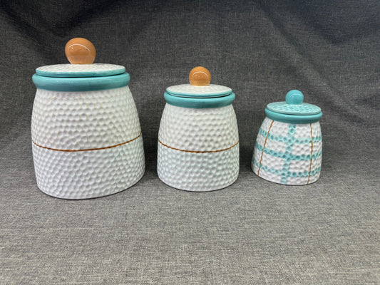 3-Piece Ceramic Canister Set with Lids